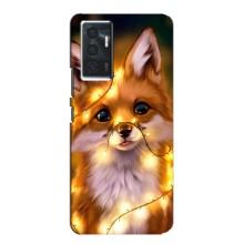 Чехлы с картинкой Лисички для Vivo V23e (VPrint) (Лисичка в гирляндах)