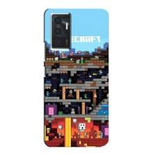 Чехол Майнкрафт на Vivo V23e (AlphaPrint) Minecraft (фон Minecraft)