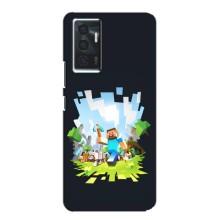 Чехол Майнкрафт на Vivo V23e (AlphaPrint) Minecraft (персонажи Minecraft)