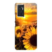 Чехол с Цветами для Vivo V23e (поле подсолнухов)