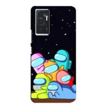 Чехол Амонг Ас для Vivo V23e (AlphaPrint) (Скины в космосе)