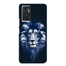 Чехол со Львом для Vivo V23e (VPrint) (Синий Лев)