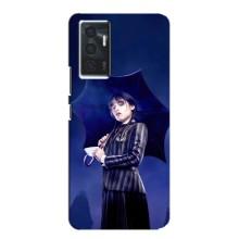 Чохли Венсдей на Vivo V23e Уенсдей (AlphaPrint) (Венздей з парасолькою)