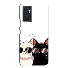 Чехол с рисунком кот на Vivo V23e – Коты в очках