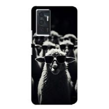 Чохол з принтом стильні тварини для ВІVО V23е (Овечка в окулярах)