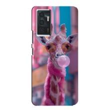 Чохол з принтом стильні тварини для ВІVО V23е (Стильна жирафа)