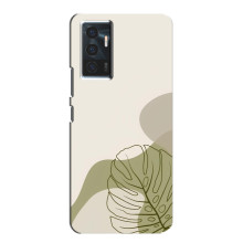 Силконовий чохол з принтом в квітах на Vivo V23e – Монстера зелена