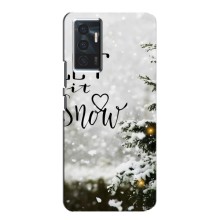 Новогодние, Праздничные Чехлы для Vivo V23e - 2024 год (Let it snow)