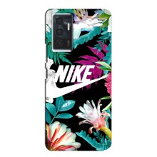 Силиконовый Чехол на Vivo V23e с картинкой Nike – Цветочный Nike