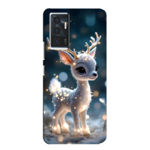Яркий чехол для Vivo V23e с Зимними Оленятами – Блистающий оленёнок