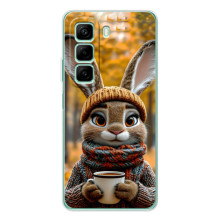 Друкований чохол 'Звірята з кавою' для ViVO Y400 – Зайчик з кавою