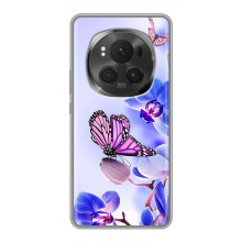 Чехлы с Цветами для ViVO X200 PRO (VPrint) (Бабочка на цветочке)