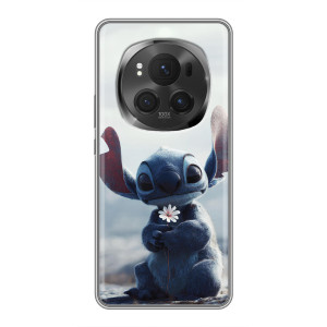Чехол с рисунком Стич для ViVO X200 PRO – Стич с цветочком
