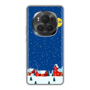 Силиконовый бампер на рождество для ViVO X200 PRO (Город в снегу)