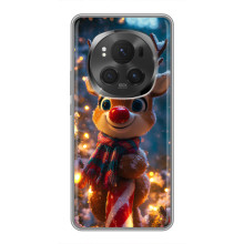 Яркий чехол для ViVO X200 PRO с Зимними Оленятами – Олень в шарфе