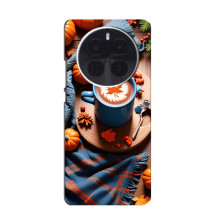 Чехол с уникальным дизайном «Осень с кофе» для ViVO X300 Pro – Кофе и тыквы