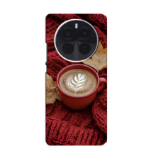 Чехол с уникальным дизайном «Осень с кофе» для ViVO X300 Pro – Кофе на пледе