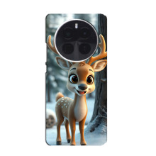 Яркий чехол для ViVO X300 Pro с Зимними Оленятами – Оленёнок в лесу