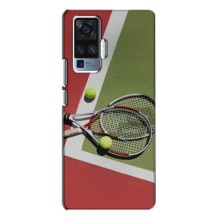 Чехлы с принтом Спортивная тематика для Vivo X50 Pro – Ракетки теннис