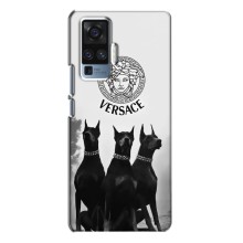 Чехлы VERSACE для Виво Х50 Про (PREMIUMPrint) (Доберман Версаче)