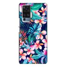 Чохол для ВівО X50 Про - з принтом (Дизайнерські) (AlphaPrint) (Мальовничі квіти)