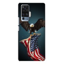 Чехол Флаг USA для Vivo X50 Pro – Орел и флаг