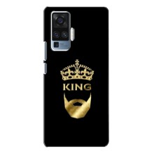 Чехол (Корона на чёрном фоне) для Виво Х50 Про – KING