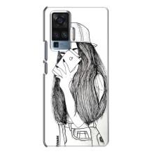 Чехол с печатью для Vivo X50 Pro - (Мода) (AlphaPrint) (Фото девочки)