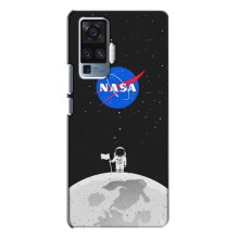 Силиконовый бампер с принтом "Наса" на Vivo X50 Pro – Космонавт NASA