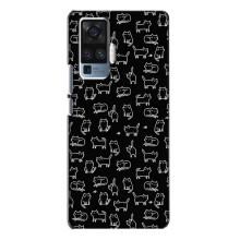 Чохол з принтом для Vivo X50 Pro (AlphaPrint) Модні коти (Маленькі котики)