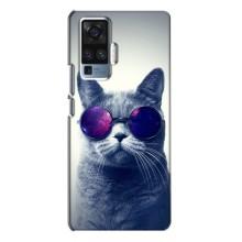 Чохол з принтом для Vivo X50 Pro (AlphaPrint) Модні коти (Стильний кіт)