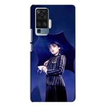 Чохли Венсдей на Vivo X50 Pro Уенсдей (AlphaPrint) (Венздей з парасолькою)