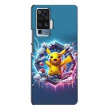 Чехол с Пикачу на Vivo X50 Pro – Лого Пикачу