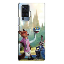 Чехол Зоотрополіс на Vivo X50 Pro – Ник Джуди и змея
