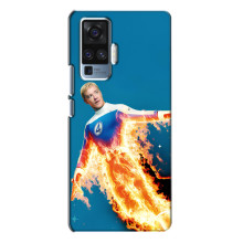 Чехол с принтом Фантастическая четверка для Vivo X50 Pro – Человек-Факел