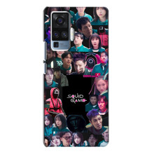 Чохол Гра в кальмара для Vivo X50 Pro – Колаж гра кальмара