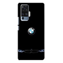 Силиконовый бампер с картинкой машины на Vivo X50 Pro (Черный BMW)