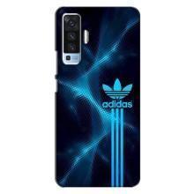Чехлы Адидас для Vivo X50 (AlphaPrint) (Синий Адидас)
