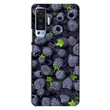 Чехлы с Фруктами для Vivo X50 (VPrint) (Ежевика)
