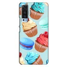 Чехлы с Фруктами для Vivo X50 (VPrint) (Кексики)