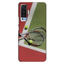 Чехлы с принтом Спортивная тематика для Vivo X50 (Ракетки теннис)