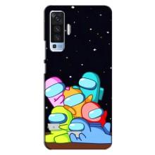 Чехол Амонг Ас для Vivo X50 (AlphaPrint) (Скины в космосе)