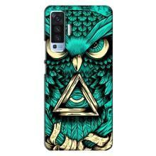 Чехол с птицами на Vivo X50 (VPrint) (Сова с глазом)