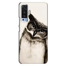 Чехол с птицами на Vivo X50 (VPrint) (Сова)