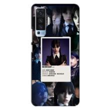 Чехлы Венсдей на Vivo X50 Уэнсдей (AlphaPrint) (коллаж Уэнздей)