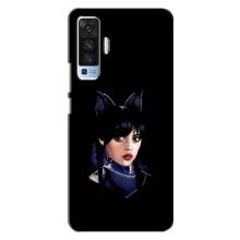 Чехлы Венсдей на Vivo X50 Уэнсдей (AlphaPrint) (серьезная Уэнздей)