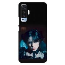 Чехлы Венсдей на Vivo X50 Уэнсдей (AlphaPrint) (взгляд Уэнздей)