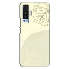 Чохол квітковий дизайн для Vivo X50 – Зелений фон