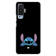 Чохол з принтом Стіч на Vivo X50 – Стіч на чорному