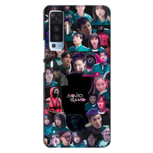 Чохол Гра в кальмара для Vivo X50 – Колаж гра кальмара